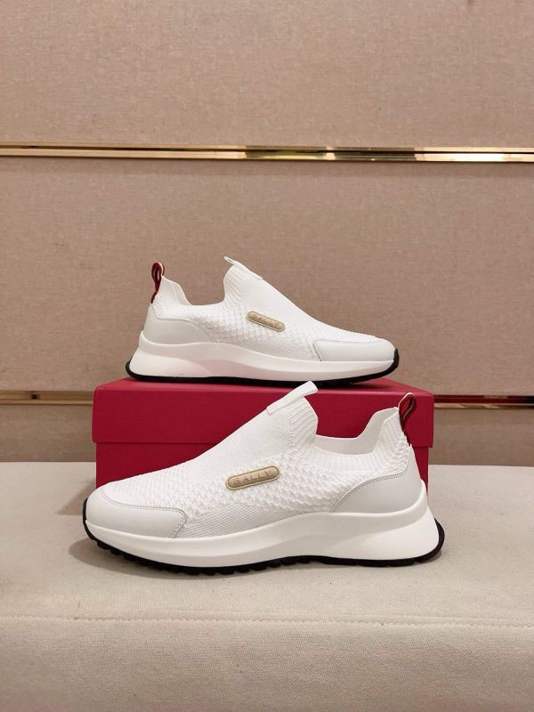 Bally Dewan Outline Sneaker In White Knit