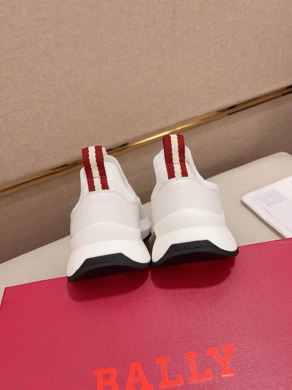 Bally Dewan Outline Sneaker In White Knit