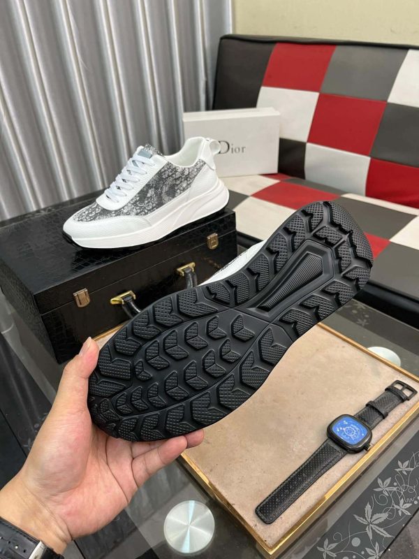 Dior Sneaker in Grey Dior Oblique Jacquard and White Leather