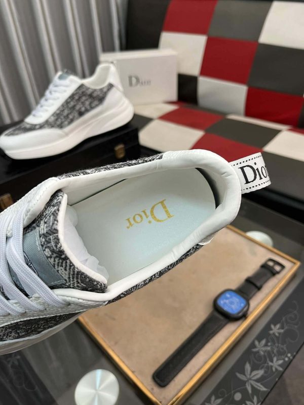 Dior Sneaker in Grey Dior Oblique Jacquard and White Leather