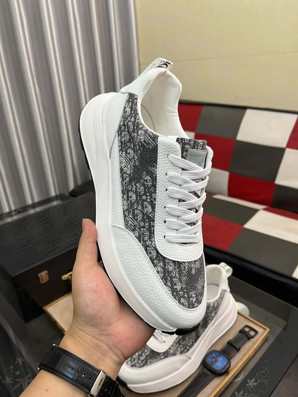 Dior Sneaker in Grey Dior Oblique Jacquard and White Leather