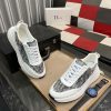 Dior Sneaker in Grey Dior Oblique Jacquard and White Leather