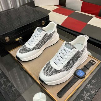 Dior Sneaker in Grey Dior Oblique Jacquard and White Leather