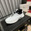 whiteDiorsneakerwithblackaccents._4 (1) Dior Men's Sneaker in White Dior Oblique Jacquard and White Leather