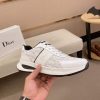 Dior White and Grey Dior Oblique Jacquard Runner Sneaker