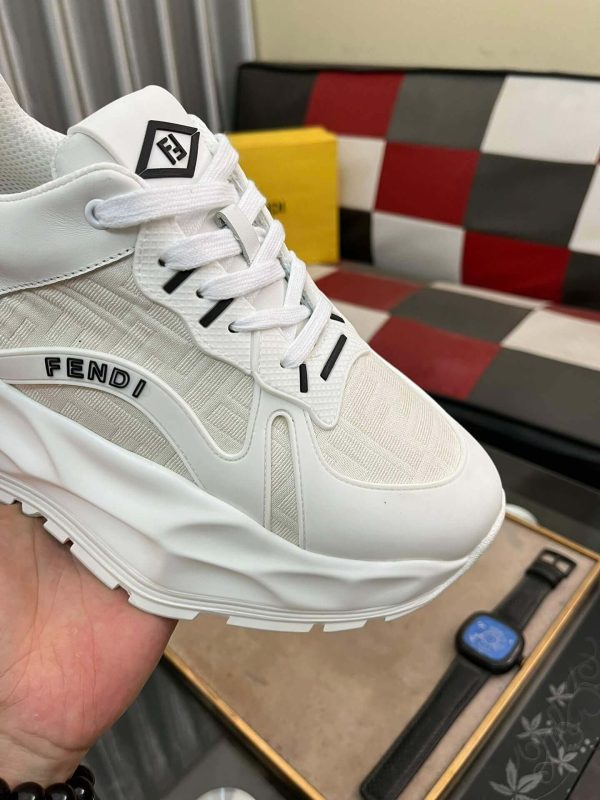 whiteFendisneakerwithachunkysole_1 Fendi Platform Sneaker in White