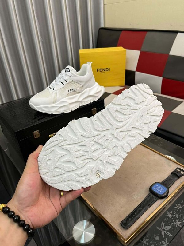 whiteFendisneakerwithachunkysole_3 Fendi Platform Sneaker in White