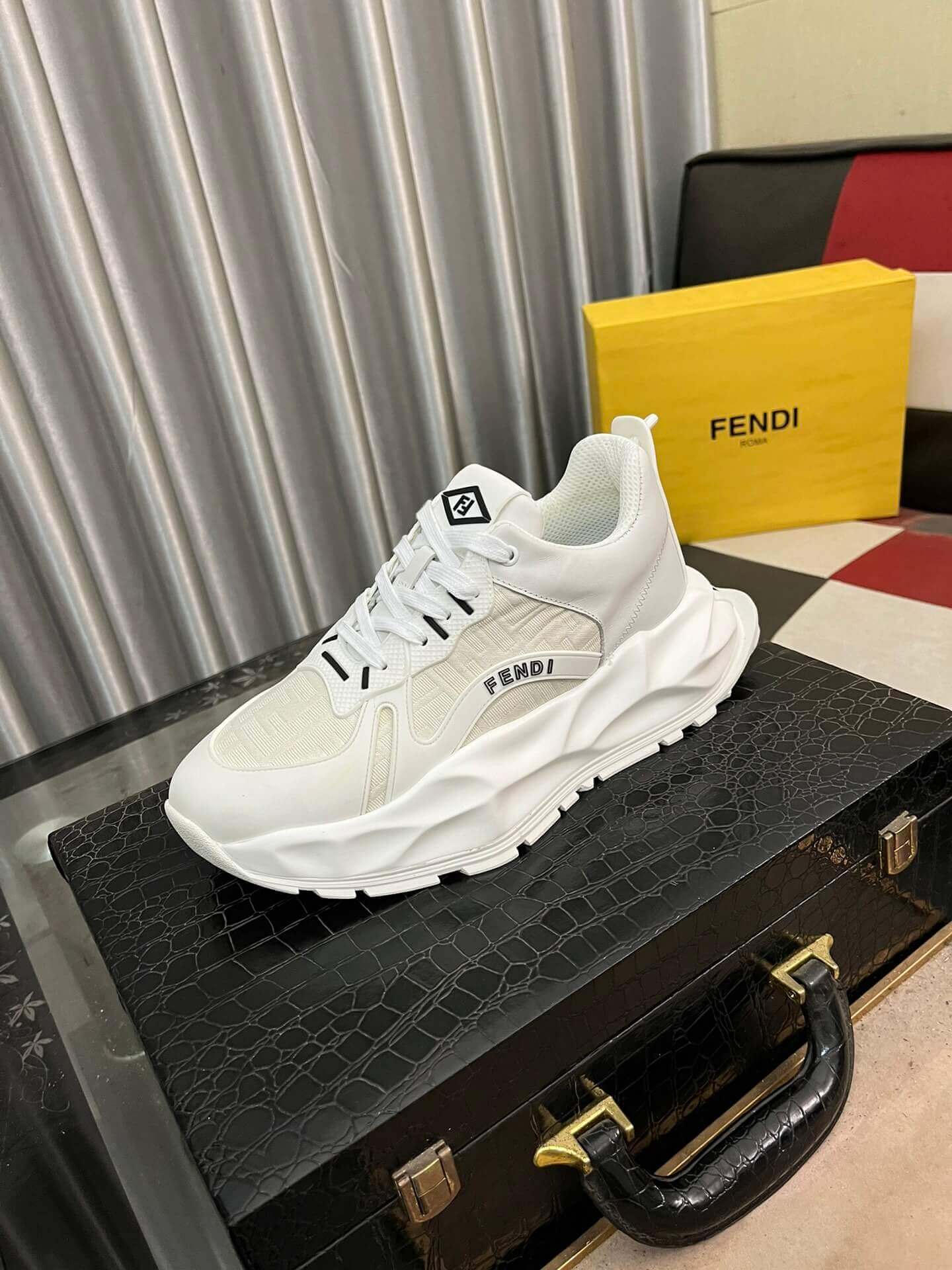 Fendi Platform Sneaker in White 8 Fendi Platform Sneaker in White - Image 8