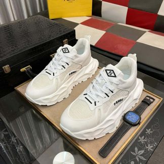 Fendi Platform Sneaker in White