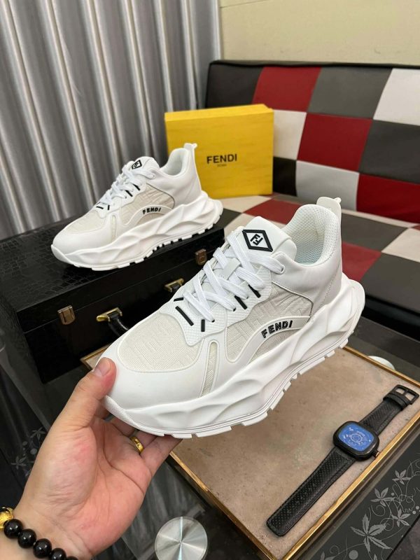whiteFendisneakerwithachunkysole_9 Fendi Platform Sneaker in White