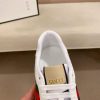 Gucci White GG Supreme Leather Sneaker with Web