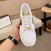 Gucci White GG Supreme Leather Sneaker with Web
