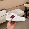 Gucci White GG Supreme Leather Sneaker with Web