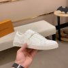 whiteLouisVuittonLuxembourgsneaker_4 (1) Louis Vuitton White Grained Leather Match-Up Sneaker