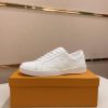 whiteLouisVuittonLuxembourgsneaker_4 Louis Vuitton White Grained Leather Match-Up Sneaker