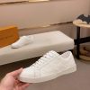 whiteLouisVuittonLuxembourgsneaker_7 Louis Vuitton White Grained Leather Match-Up Sneaker
