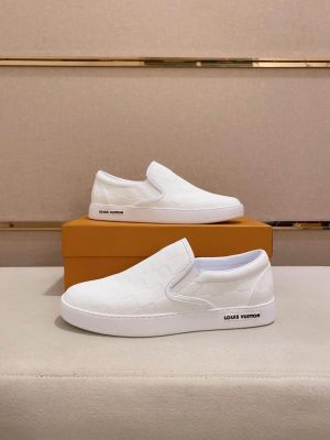 LV White Damier Infini Slip-On Sneaker