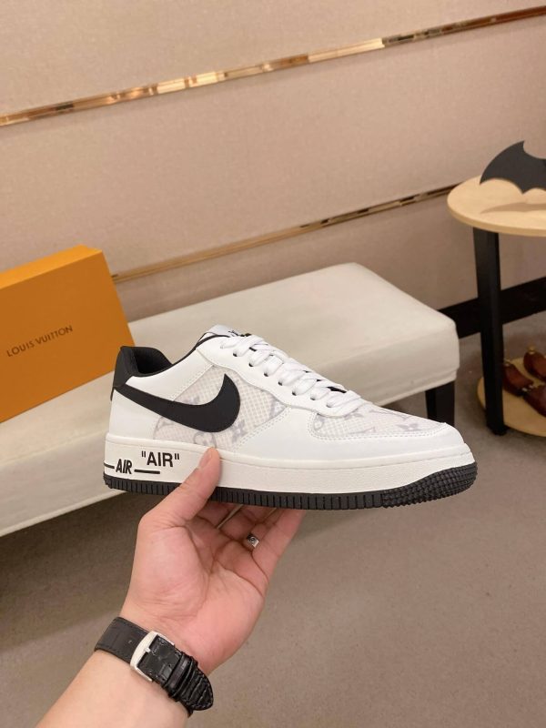 LV X Nike Air Force 1 Low Sneaker in White