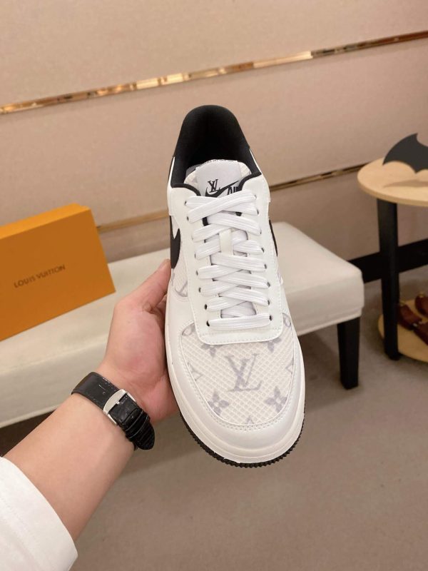 LV X Nike Air Force 1 Low Sneaker in White