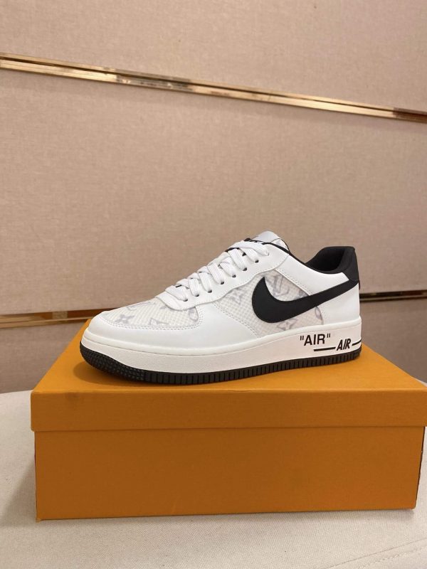 LV X Nike Air Force 1 Low Sneaker in White