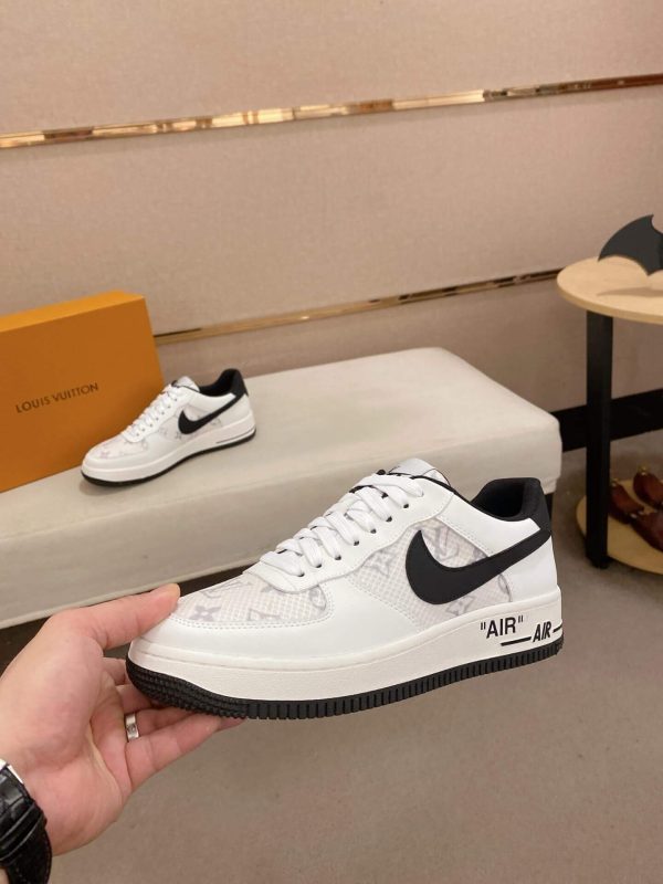 LV X Nike Air Force 1 Low Sneaker in White