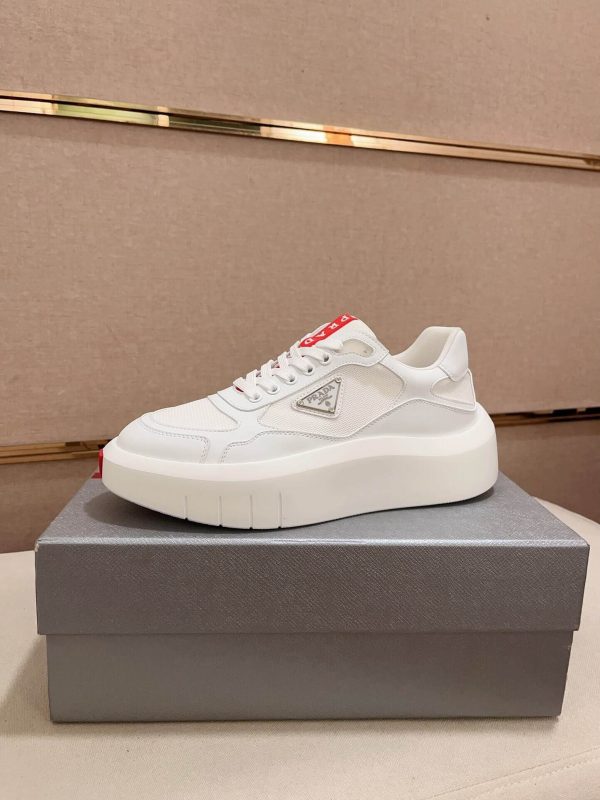 Prada America's Cup White Leather Sneaker