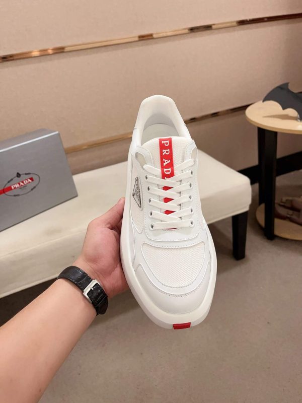 Prada America's Cup White Leather Sneaker