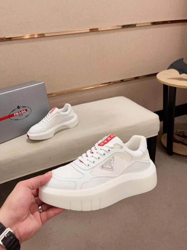Prada America's Cup White Leather Sneaker