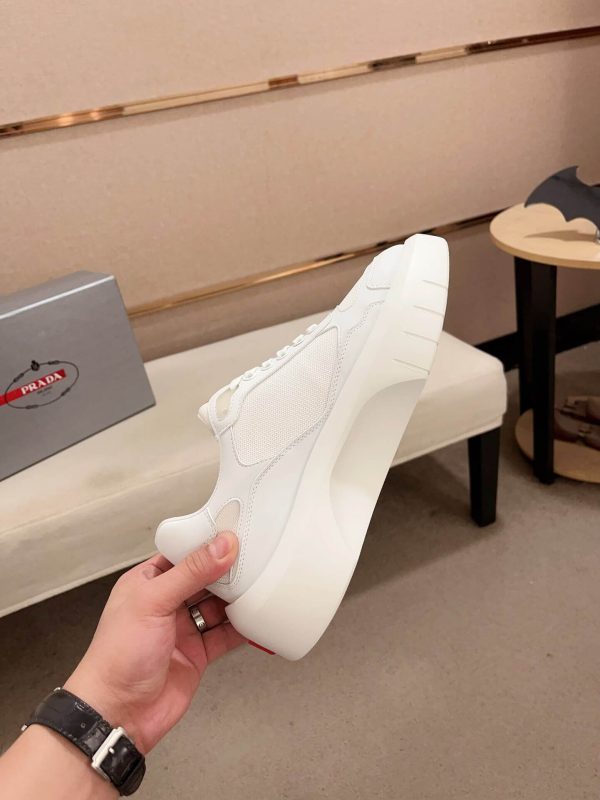 Prada America's Cup White Leather Sneaker