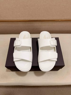 whiteValentinosandals_specificallytheValentinoGaravaniVLogoslides_3 Valentino Garavani VLogo Sandals in White Leather
