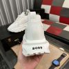 Boss White TTNM EVO Trainer with Knitted Uppers