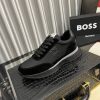 Boss Zayn Low Black Profile Suede Leather Tone Sneaker
