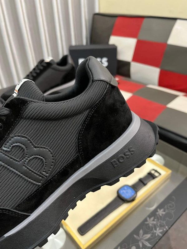 Boss Zayn Low Black Profile Suede Leather Tone Sneaker