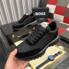 Boss Zayn Low Black Profile Suede Leather Tone Sneaker