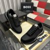 Boss Zayn Low Black Profile Suede Leather Tone Sneaker