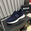 Boss Zayn Low Blue Profile Suede Leather Tone Sneaker