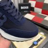 Boss Zayn Low Blue Profile Suede Leather Tone Sneaker