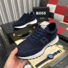 Boss Zayn Low Blue Profile Suede Leather Tone Sneaker