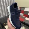 Boss Zayn Low Blue Profile Suede Leather Tone Sneaker