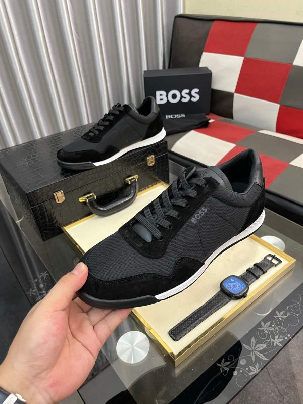 Boss Zayn Low Profile Suede Leather Tone Sneaker