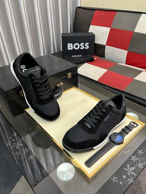 Boss Zayn Low Profile Suede Leather Tone Sneaker