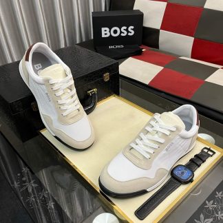 Boss Zayn Low Profile Suede Leather Tone Sneaker