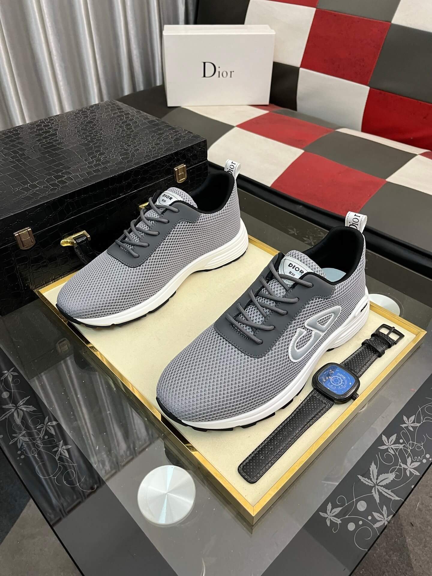 Dior B30 Men's Sneaker - Technical Mesh - Grey 2 Christian Dior shoes