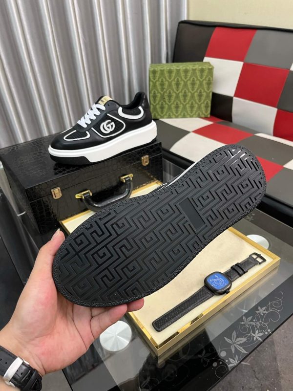 Gucci- GG -Chunky -Men's -Black -And- White- Low- Top -Sneakers. (2) Gucci GG Chunky Men's Black And White Low Top Sneakers.
