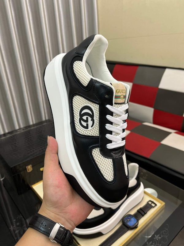 Gucci -GG -Chunky -Men's -Black -And --White- Low- Top -Sneakers. (5) Gucci GG Chunky Men's Black And White Low Top Sneakers.