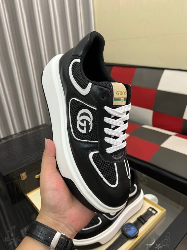 Gucci- GG -Chunky -Men's -Black -And- White- Low- Top -Sneakers. (7) Gucci GG Chunky Men's Black And White Low Top Sneakers.