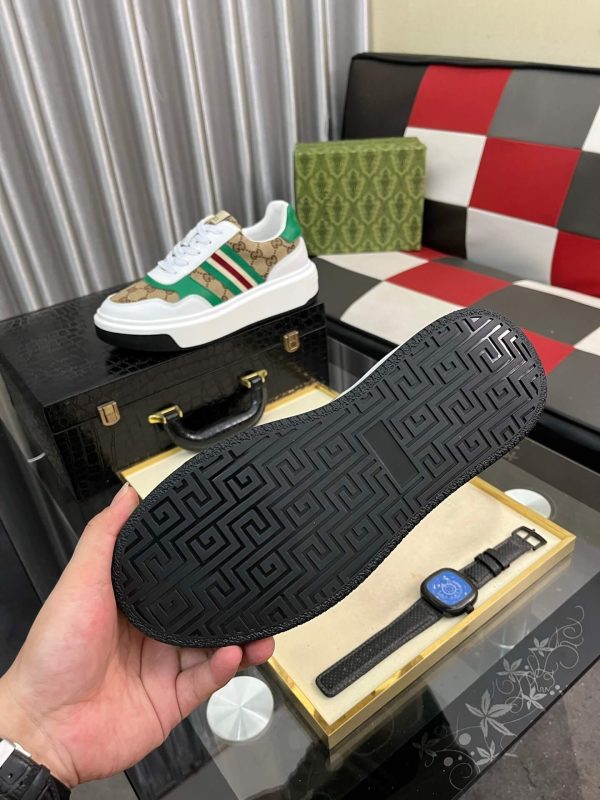 Gucci Re-Web sneaker in Original GG canvas.