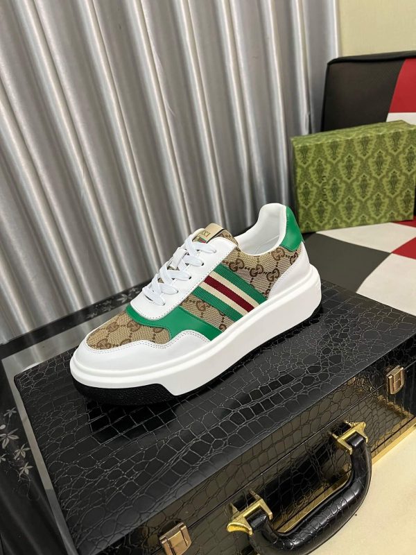 Gucci Re-Web sneaker in Original GG canvas.