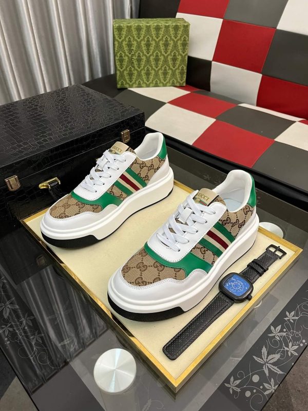 Gucci Re-Web sneaker in Original GG canvas.