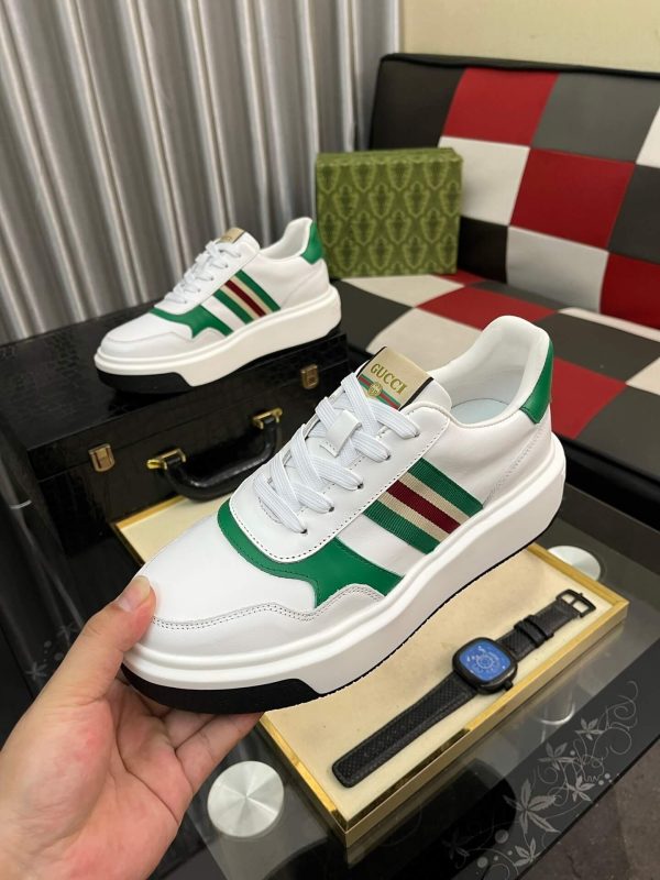 Gucci Re-Web sneaker in Original GG canvas.